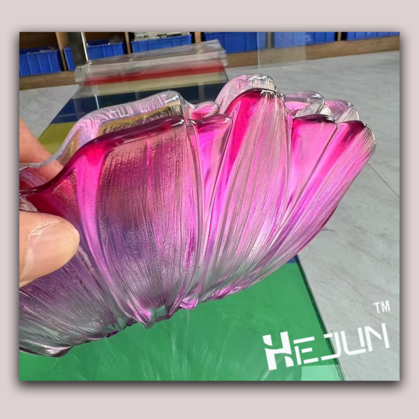Exquisite Handmade Fused Glass Flower Decor - A Stunning Art Piece for Any Space - Image 2
