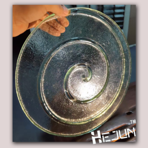 Alternative view of Handmade Spiral - Textured Fused Glass Art Decor: Unique Home & Gallery Accents